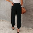 thumbnail image 5 of Birdeem Fashion Women Plus Size Drawstring Casual Solid Elastic Waist Pocket Loose Pants, 5 of 5