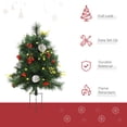 thumbnail image 4 of HOMCOM 2 Pieces Prelit Artificial Christmas Tree with LED, Mini Xmas Tree, 4 of 10
