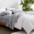 thumbnail image 1 of Bare Home Premium 1800 Collection 4-Piece Bed Sheet Set, Queen, Heathered Charcoal, 1 of 8