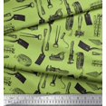 thumbnail image 2 of Soimoi Green polyester Crepe Fabric Gardening Tools & Hardware Print Fabric by the Yard 52 Inch Wide, 2 of 5
