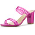 thumbnail image 1 of BLISSFUL STEP Sandales Mules à Talon Épais à Brides pour Femmes, 1 of 6