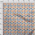thumbnail image 3 of oneOone Viscose Chiffon Mustard Yellow Fabric Geometric Craft Projects Decor Fabric Printed By The Yard 42 Inch Wide, 3 of 4