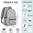 thumbnail image 5 of Rustic Vintage Floral Students Backpack Wear-Resistant Outdoor Backpack with Colorful Tropical Flower and Leaves Design, Perfect for School, Camping, and Weekend Getaways, 5 of 5