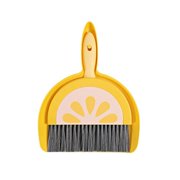Meitianfacai 2024 New Mini Broom & Dust Pan Set, Fashion Fruit Printing Broom, Portable Lightweight Cleaning Brush and Dustpan, for Home Office Keyboard Desk Cleaning