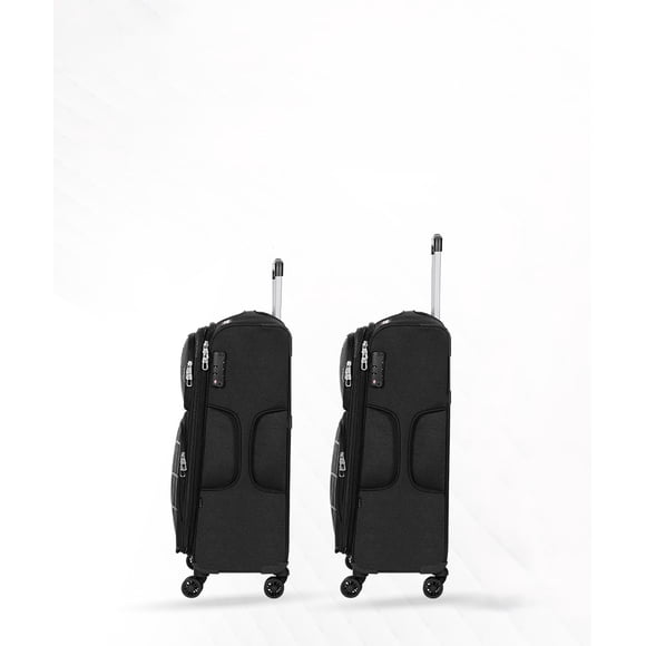 Emblem Falcon 24''/28''Set of 2 Softside Spinner Luggage , 1200D Lightweight with 360 Degree Wheels, and Expandable Trolley Bag, Blue