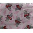 thumbnail image 5 of oneOone Georgette Viscose Light Pink Fabric Floral & Bee Craft Projects Decor Fabric Printed By The Yard 42 Inch Wide, 5 of 5