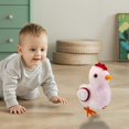 thumbnail image 3 of Electronic Walking & Chirping Chicken Plush Toy, Interactive Pet Companion for Kids, Battery-Powered Stuffed Animal, 3 of 8