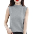 thumbnail image 1 of Half Turtleneck Vest Women's Sleeveless Bottoming Shirt, 1 of 6