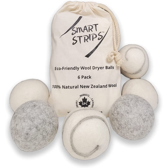 Smart Strips™ - Wool Dryer Ball (6 Pack) - 100 % New Zealand Wool