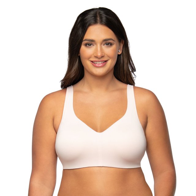 Vanity Fair Womens Beyond Comfort Simple Sizing Wireless Bra, S, Sheer Quartz