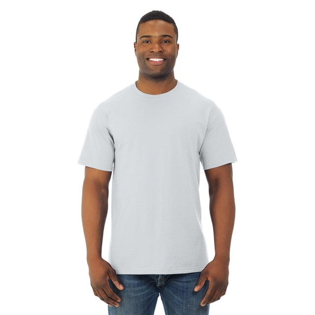 Fruit Of The Loom Mens HD Cotton Short Sleeve Crew T-Shirt, L, Ash
