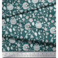 thumbnail image 3 of Soimoi Rayon Fabric Leaves & Floral Block Fabric Prints by Yard 56 Inch Wide, 3 of 3
