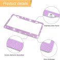 thumbnail image 3 of CHUANK 2PCS Bling Car License Plate Frame  Sparkly Rhinestone Stainless Steel License Plate Cover/Holder  Universal for Most Cars  SUVs  Vehicles with Screw Set  Auto Accessories for Wome, 3 of 14