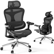 SIHOO C300 Ergonomic Office Chair, Wide Seat Computer Desk Chair, High-Back Mesh Chair, 3D Linkage Armrests & 4-Position Adjustable Backrest Big and Tall Office Chair for Teen-300lbs-Black