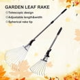 thumbnail image 4 of Amdohai Adjustable Telescopic Rake with Extendable Handle&Fan-head Stainless Steel Garden Leaves Rake, 4 of 9