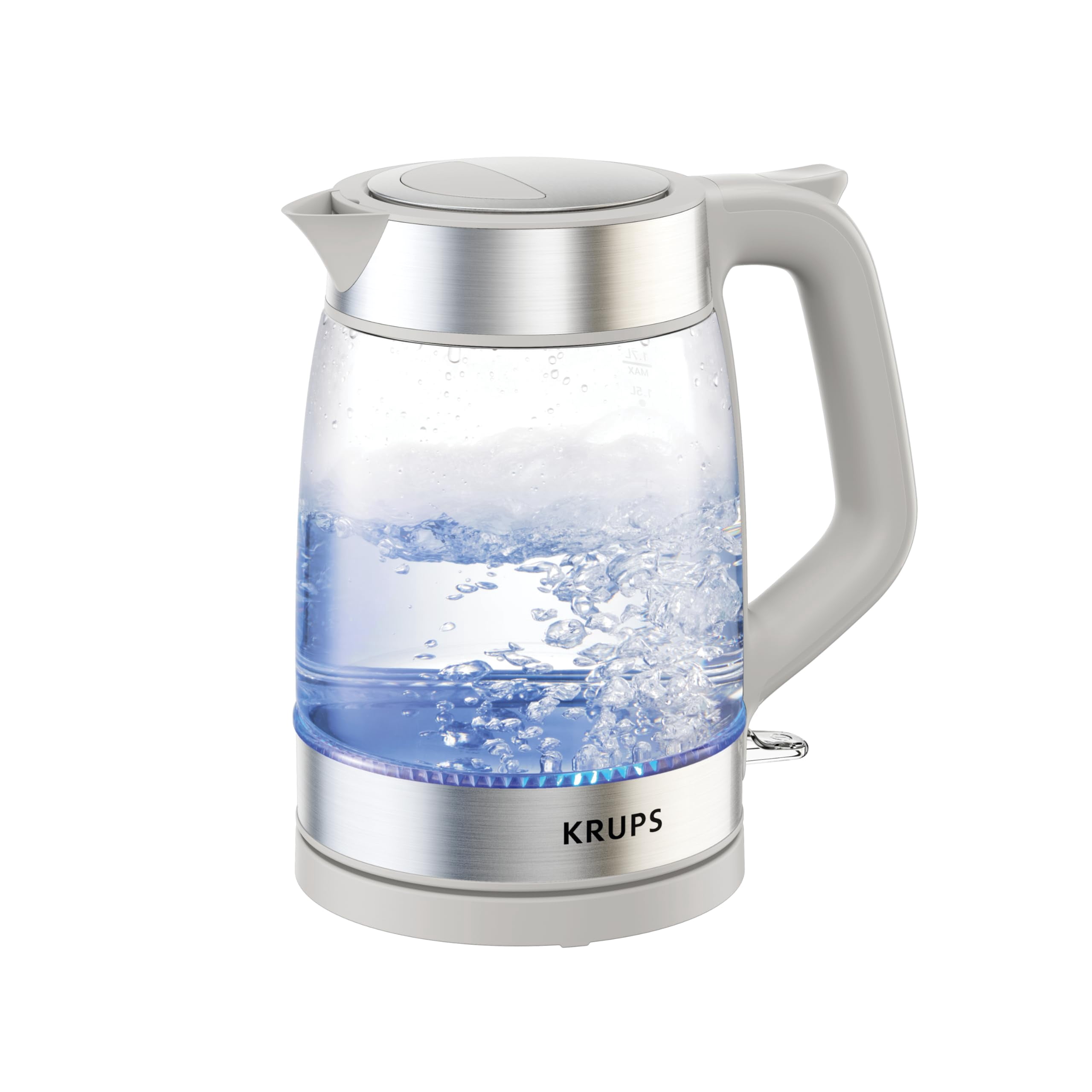 KRUPS Electric Kettle, 1.8-Qt (1.7L) Tea Kettle, 1500W with LED indicator, Hot Water Boiler, Auto Shut-off, Rapid 80-Second Cup Boiling, Safe Boil-dr