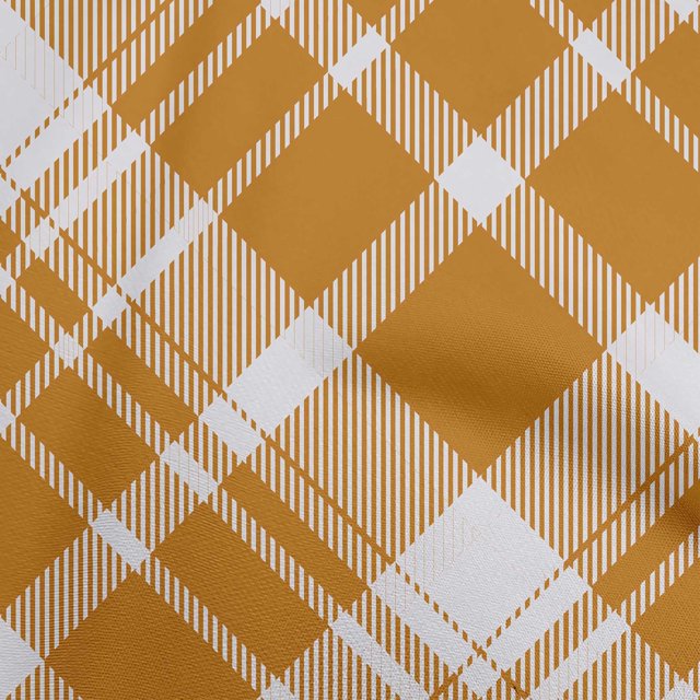 oneOone Viscose Jersey Orange Fabric Check Sewing Craft Projects Fabric Prints By Yard 60 Inch Wide