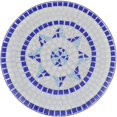 thumbnail image 3 of vidaXL 3 Piece Bistro Set Ceramic Tile Blue and White, 3 of 5