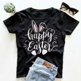 thumbnail image 1 of Débardeurs d'Été Grande Taille pour Femmes Pâques Col Rond T-shirt Imprimé Haut Manche Courte Blouse Décontractée Ample Col en V T-shirt Femmes en Liquidation, 1 of 3