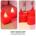 thumbnail image 3 of MasteelfCA 1 Sac 48 Pcs Lampes à Bougie Électrique à Cœur Lumineuses à DEL Bougies Chauffe-Plat (Rouge), 3 of 7