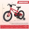 thumbnail image 3 of Costway Vélo pour Enfant de 16 Pouces pour 4 à 7 Ans avec Selle Ajustable et Guidon Antidérapant Rouge, 3 of 10