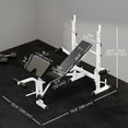 thumbnail image 3 of Soozier Adjustable Weight Bench Multi-Function Bench Press Set White, 3 of 10