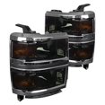 thumbnail image 1 of Spec D Tuning 2LH-SIV14G-RS Euro Style Head Light for 2014-2016 Chevy Silverado, Smoke, 1 of 4