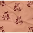 thumbnail image 4 of oneOone Organic Cotton Poplin Twill Fabric Branch & Owl Block Printed Fabric 1 Yard 42 Inch Wide, 4 of 4