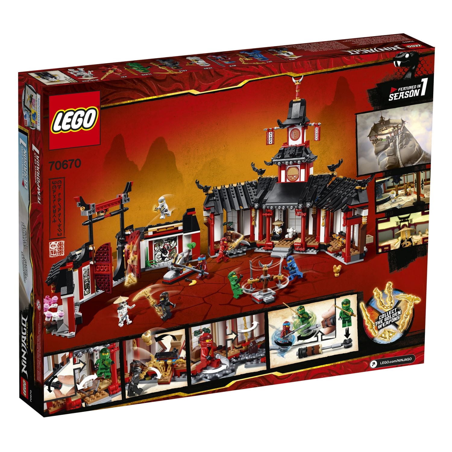 LEGO NINJAGO Legacy Monastery of Spinjitzu 70670 Ninja Toy