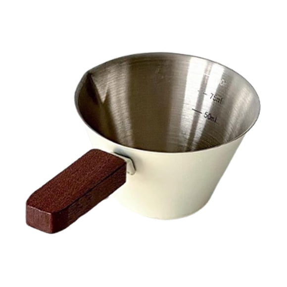 Elodie Espresso Measuring Cup 100ml Easy to Clean Coffee Spoon for Flour Milk Juice White
