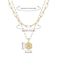 thumbnail image 3 of (Lot de 2) 2025 Collier Hexagone initial 26 Collier Preppy pour Femmes Colliers pour Pendentif Femmes A Z 26 Collier Maman pour Femmes Alphabet initial Or, 3 of 4