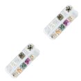 thumbnail image 3 of Thinsony Natural Conch Chip Nail Sticker Set High Brightness Nail Decals Kit Manicure Beauty Supplies 2 2Set, 3 of 6