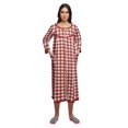 thumbnail image 4 of Moomaya Chemise de Nuit Boutonnée en Coton Imprimé pour Femmes, Robe de Nuit d'Allaitement, 4 of 5