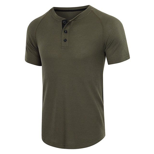 Mens Shirts Short Sleeve Mens Plus Size Shirts Solid Color Short Sleeve T-Shirts Button-Up Shirts
