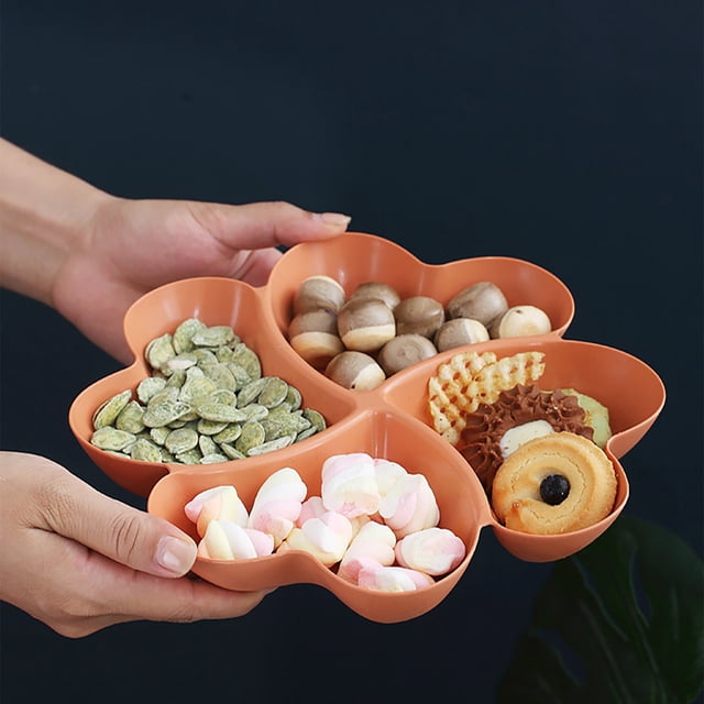 Dvkptbk Storage Segmented Candy Box Household Nut Box Dried Fruit Box Living Room Snack Box Plastic Fruit Box Snack Box Home Essentials