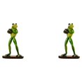 thumbnail image 4 of VONKY Home Decor Accent Handmade Frog Figurine Green Unique Style Home Decoration Rugby Frog 2Set, 4 of 6