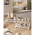 thumbnail image 3 of SONGMICS Display Risers, Set of 2 Engineered Wood Perfume Organizer Stand, 3-Tier Cupcake Stand Holder, Spice Rack, Shelf Risers for Figures, Dessert Shelves, Snow White and Cloud White, 3 of 6