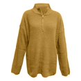 thumbnail image 4 of IMENGL Chandail à Col Roulé en Tricot à Manches Longues avec Fermeture Éclair 1/4, Jaune m, Taille M-2TG, 4 of 7