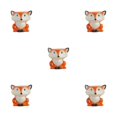 thumbnail image 2 of Transemion Gardens Beauty With Animal Planter - Eco-friendly Materials Easy To Maintain Small Ceramic Plant Pot foxes 5Set, 2 of 6