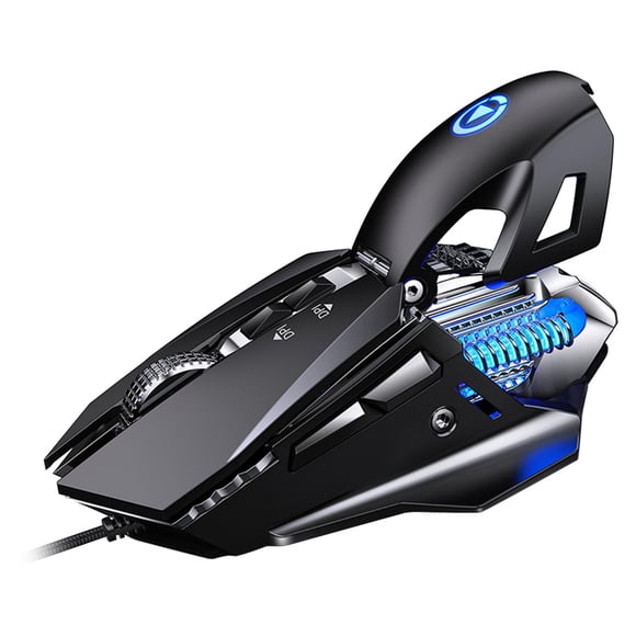 Tachiuwa Mechanical Gaming Mouse Adjustable DPI up to 7200 Lighting Full Keys 7 Buttons Black