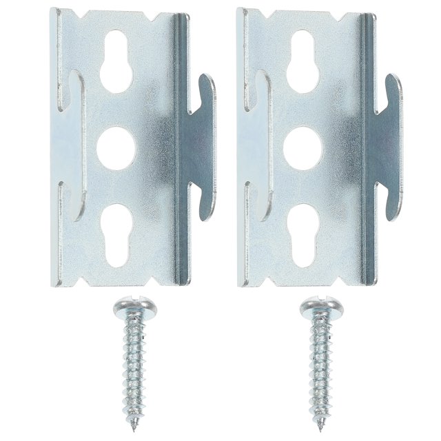 KAKOWELY 2 Ensembles Support de Tringle à Rideaux en Fer Support de Montage pour Tringle à Rideaux Double, Supports en Fer Argentés Conçus pour Tringles à Rideaux Doubles. Comprend 4 Supports et 8 Vis pour une installation Facile. Durable, Résistant aux Déchirures, et Idéal pour la Quincaillerie de Rideaux dans les Salons, Chambres, Cuisines, et Plus.