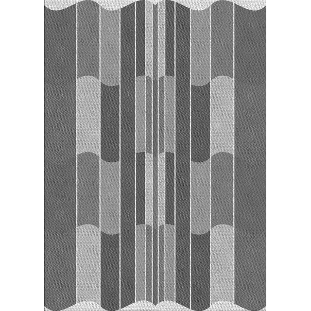 Ahgly Company Tapis d'Intérieur Rectangulaire Transitionnel Gris Gray Lavable à la Machine, 2 Pieds x 4 Pieds