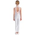 thumbnail image 3 of Jizyo Kids Girls Dance Unitard Sleeveless Full Body Jumpsuit Rhinestone Rompers One Piece Ballet Dance Leotard White 12, 3 of 6