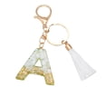 thumbnail image 2 of tumgatte New White Tassel Letter Key Chain Crystal Drop Pendant Fashionable Bag Key Chain Clearance, 2 of 2