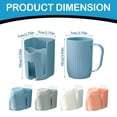 thumbnail image 3 of Spoon And Lid Rest Toothbrush Holder For Bathroom Household Tooth Cup Rack For Tooth Mug Wall Mounted Mouthwash Cup Washing And Brushing Teeth Cup Hook Wall Mounted Cup Rack For Small Spaces, 3 of 9