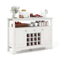 thumbnail image 1 of Costway Buffet Sideboard Wine Liquor Coffee Bar Cabinet with Removable Wine Rack White, 1 of 10