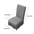 thumbnail image 3 of Stretch Dining Chair Covers with Skirt, Washable Spandex Slipcovers Full Protection, Elastic Non-Slip Seat Covers for Kitchen Wedding Banquet Home Decor, Dark Gray, 3 of 7