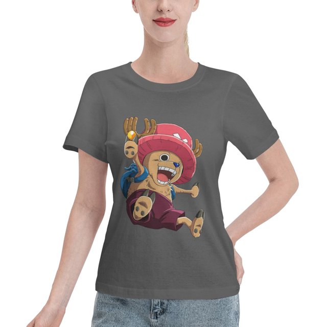 T-Shirt Basique à Manches Courtes pour Femmes une Pièce Chopper
