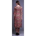 thumbnail image 2 of Bimba Robes Longues Droites pour Femmes Imprimées Manches 3/4 Vêtements Indiens, 2 of 6