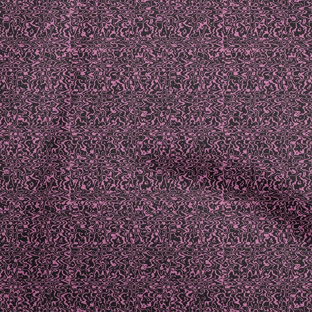 oneOone Cotton Cambric Black Fabric Block Craft Projects Decor Fabric Printed By The Yard 42 Inch Wide-BW